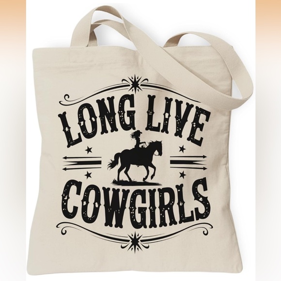 Handbags - Cowgirl Canvas Tote Bag